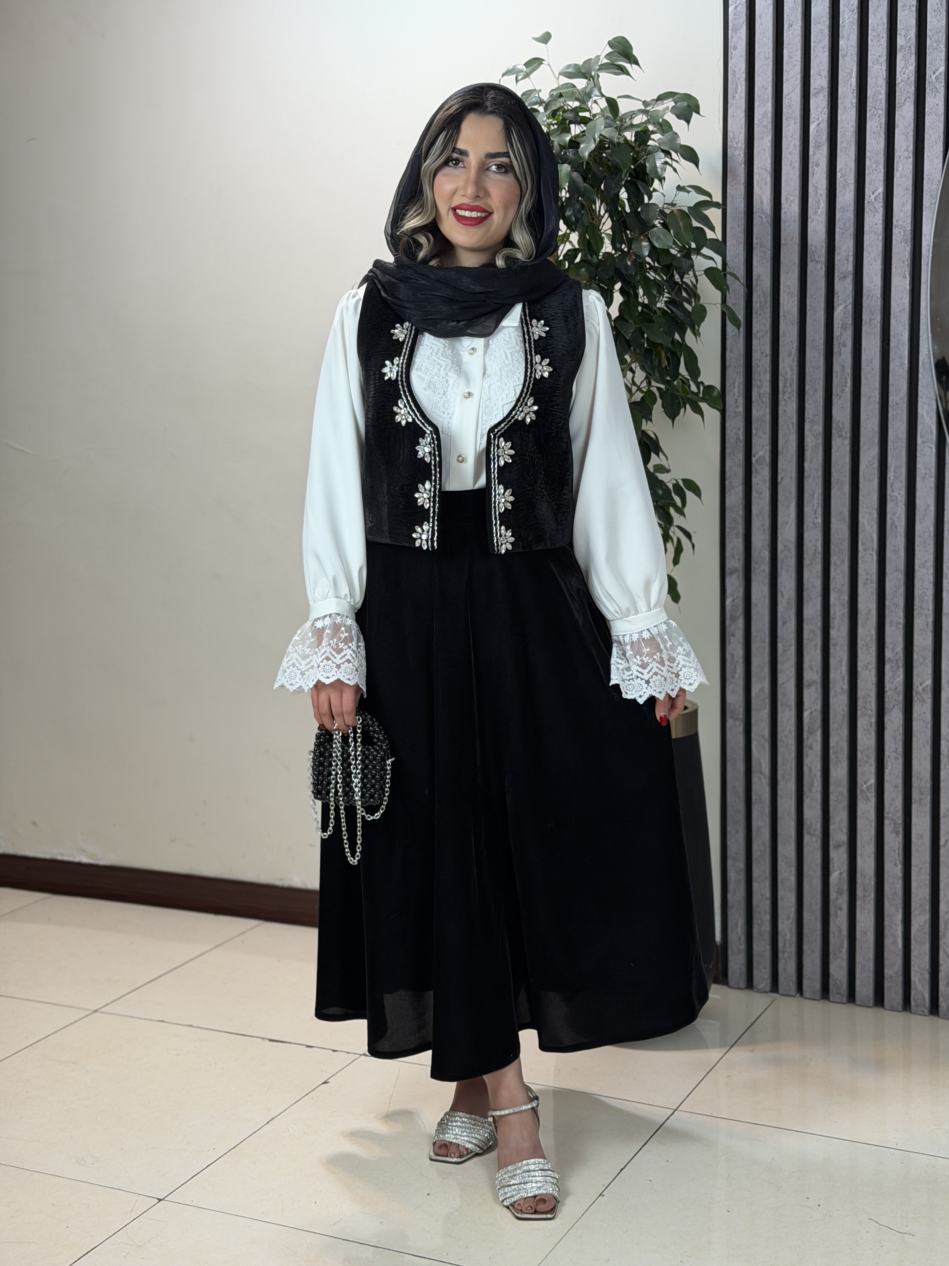 دامن کلوش مخمل هندی